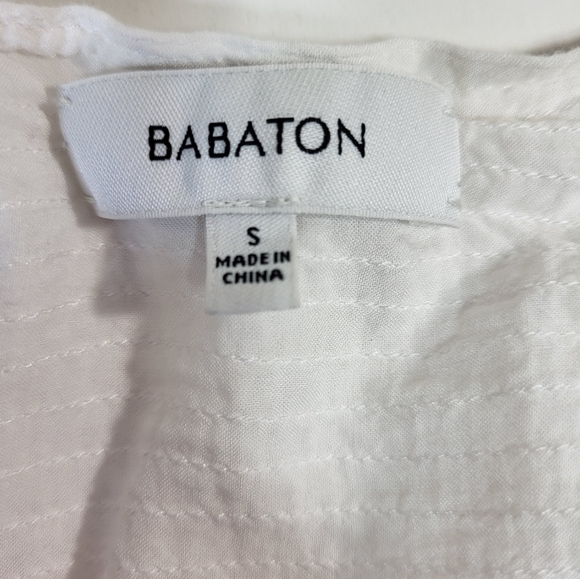 Aritzia Babaton White Sheer Blouse - Picture 4 of 8